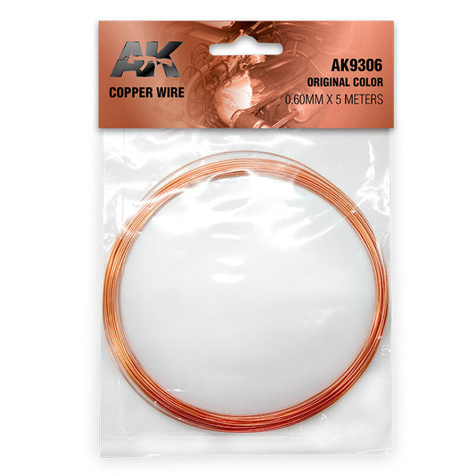 AK Interactive Copper Wire 0.60mm X 5 Meters Original Color AK Interactive