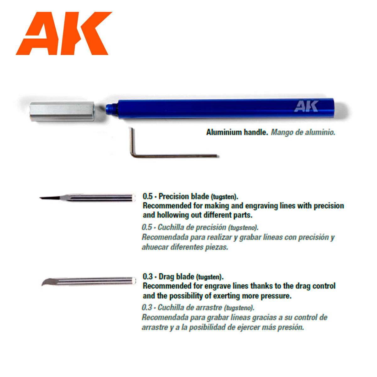 AK Interactive Tugsten Steel Engraving Scriber AK Interactive