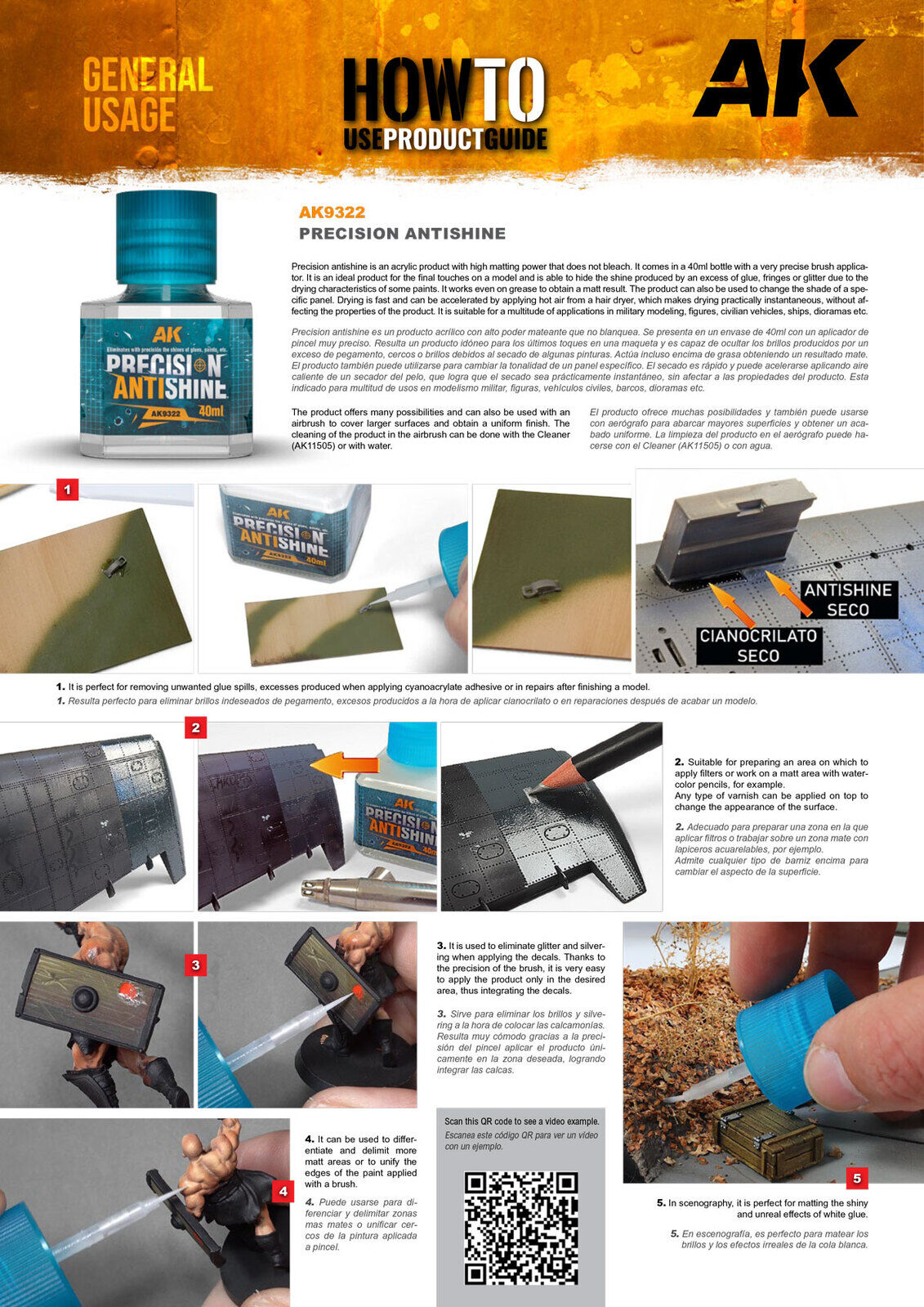 AK Interactive Precision Antishine 40ml AK Interactive