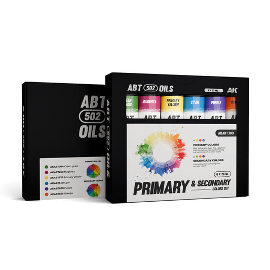 AK Interactive ABT 502: Primary & Secondary Colours Oil Paint Set AK Interactive