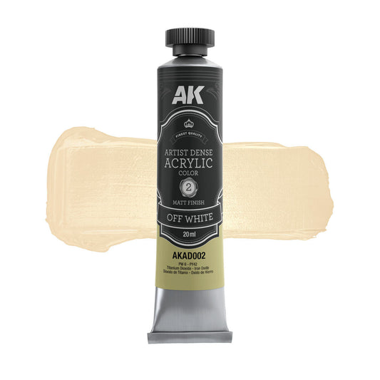 AK Interactive Artist Dense Acrylic Off White 20ml AK Interactive