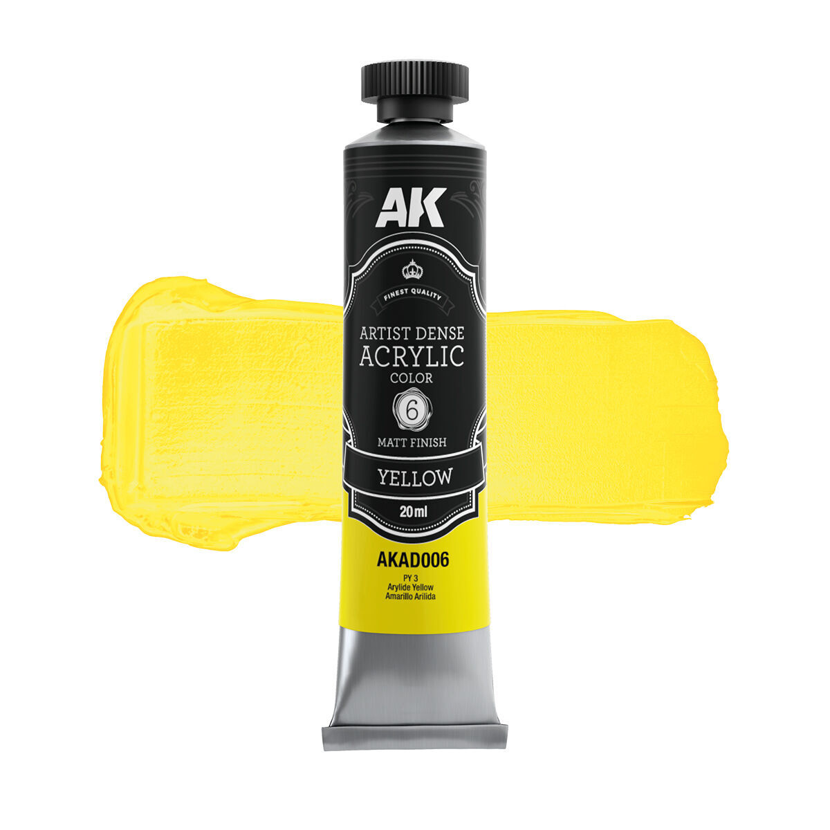 AK Interactive Artist Dense Acrylic Yellow 20ml AK Interactive