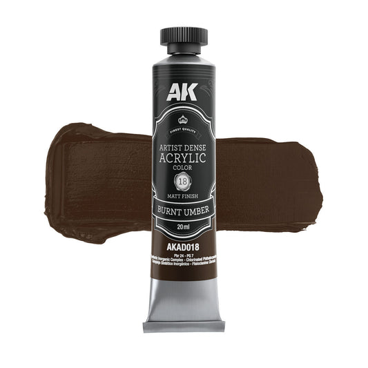 AK Interactive Artist Dense Acrylic Burnt Umber 20ml AK Interactive