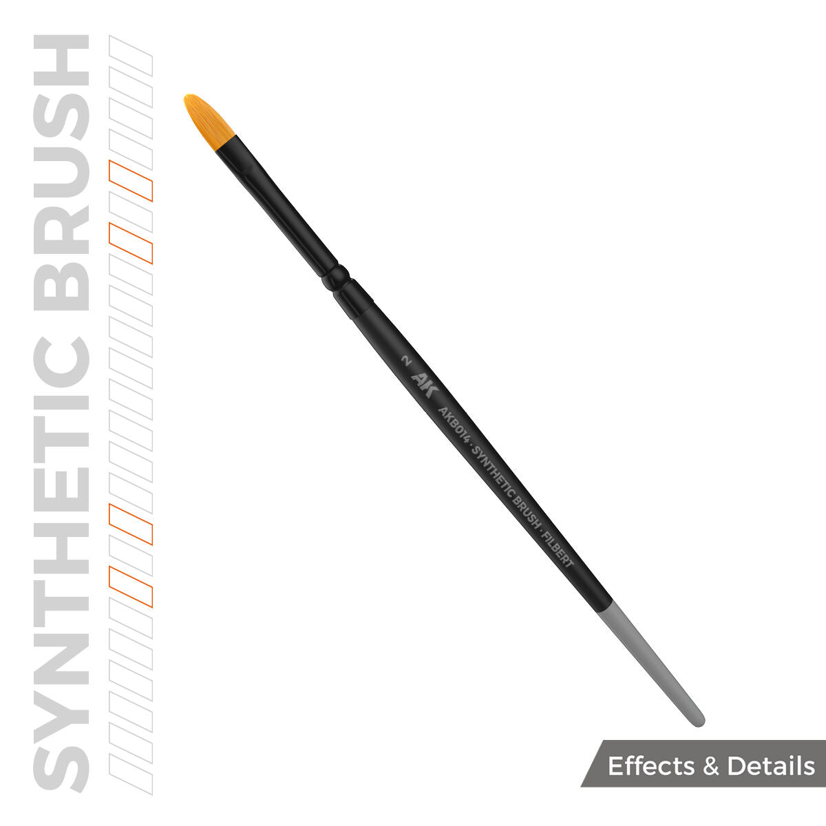 AK Interactive Synthetic Brush - Filbert 2 AK Interactive