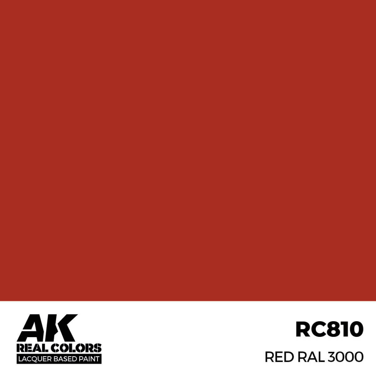 AK Interactive Real Colors: Red RAL 3000 - 17ml Lacquer Paint AK Interactive