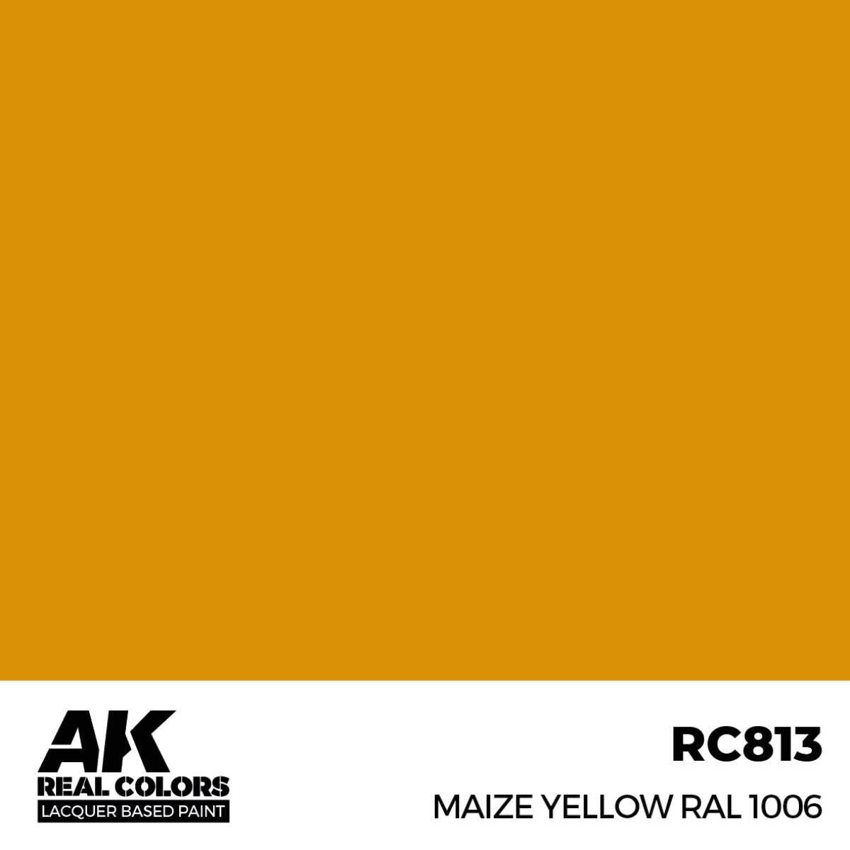 AK Interactive Real Colors: Maize Yellow RAL 1006 - 17ml Lacquer Paint AK Interactive