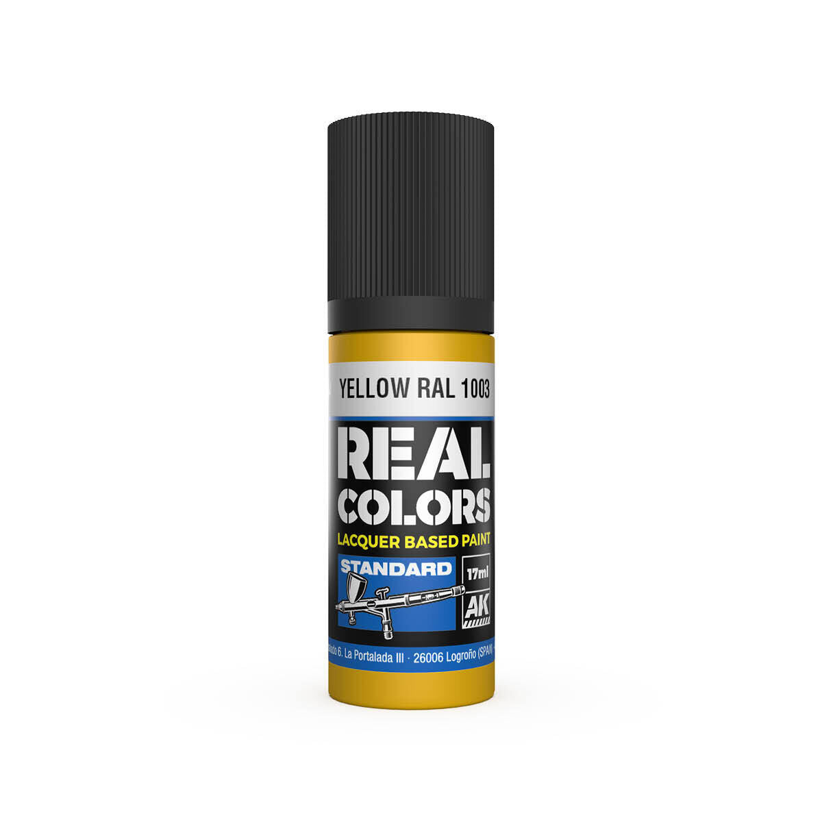 AK Interactive Real Colors: Yellow RAL 1003 - 17ml Lacquer Paint AK Interactive