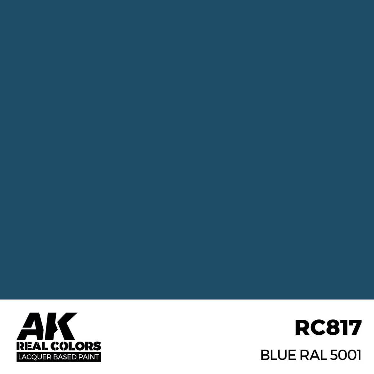 AK Interactive Real Colors: Blue RAL 5001 - 17ml Lacquer Paint AK Interactive