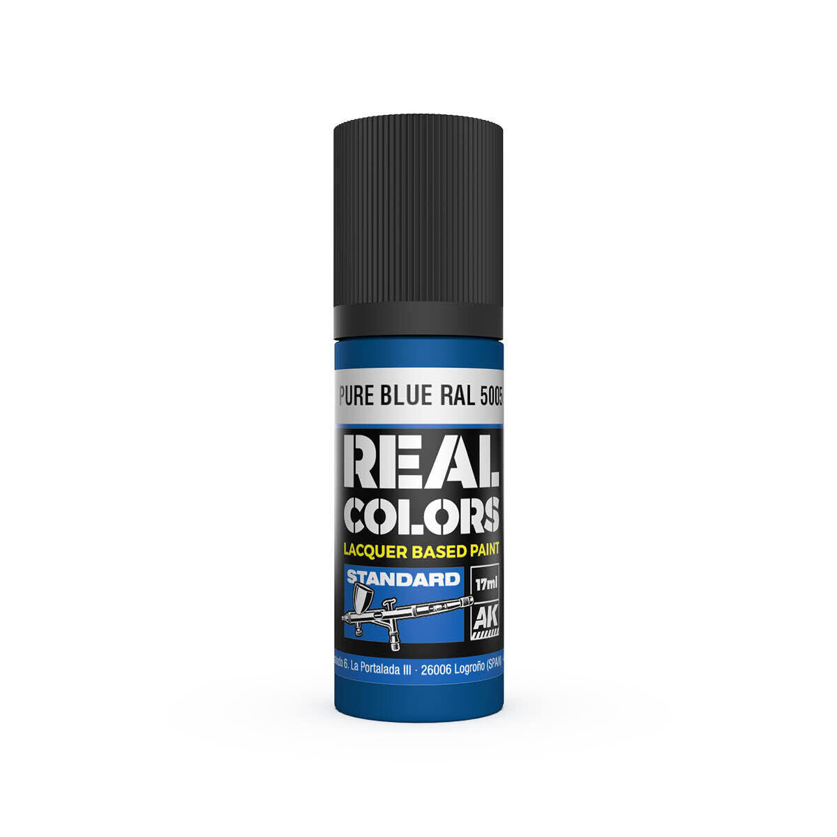 AK Interactive Real Colors: Pure Blue RAL 5005 - 17ml Lacquer Paint AK Interactive