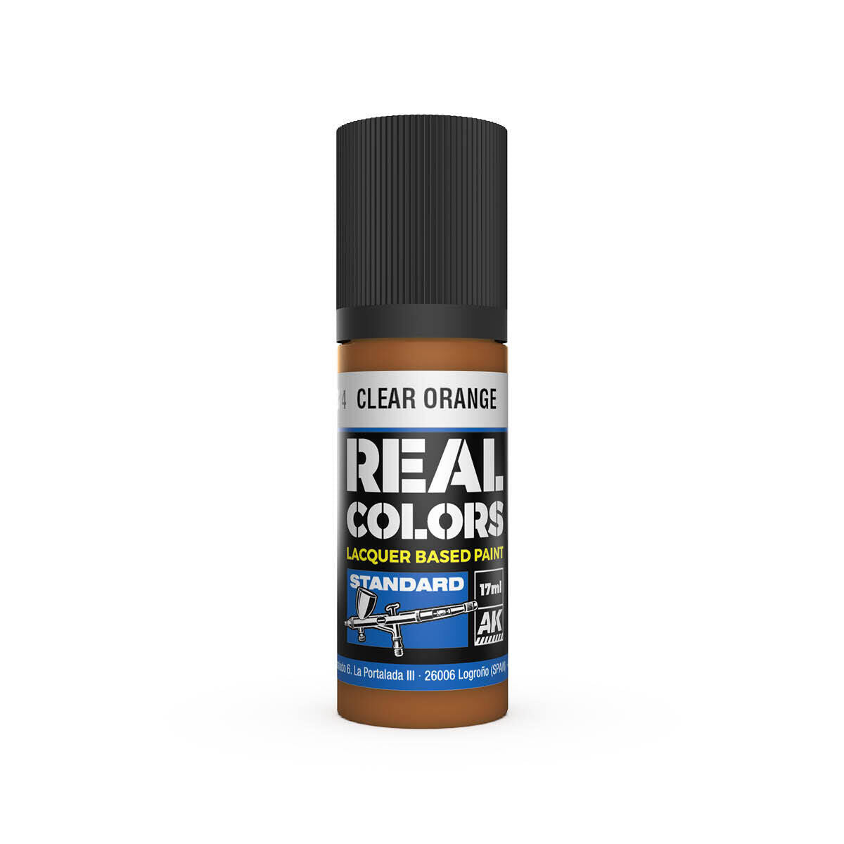 AK Interactive Real Colors: Clear Orange - 17ml Lacquer Paint AK Interactive