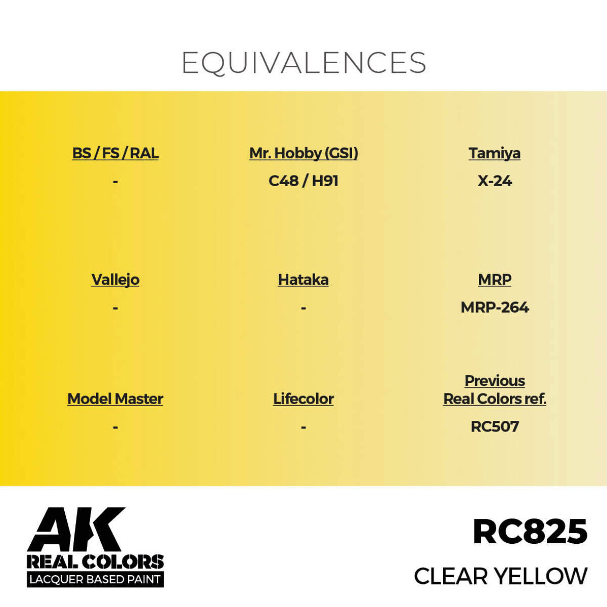 AK Interactive Real Colors: Clear Yellow - 17ml Lacquer Paint AK Interactive