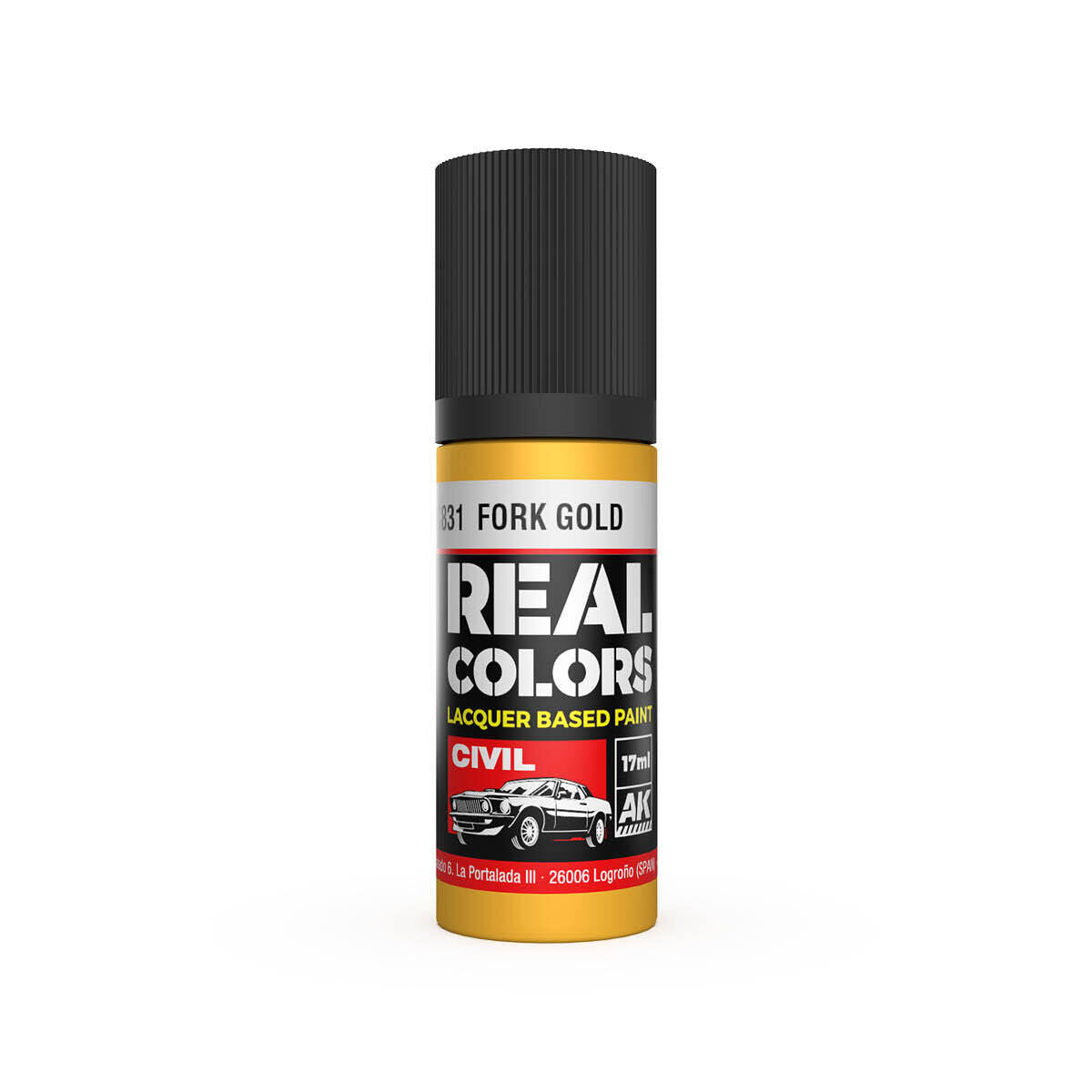 AK Interactive Real Colors: Fork Gold - 17ml Lacquer Paint AK Interactive