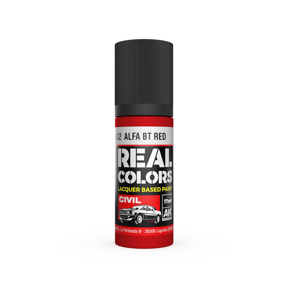 AK Interactive Real Colors: Alfa BT Red - 17ml Lacquer Paint AK Interactive