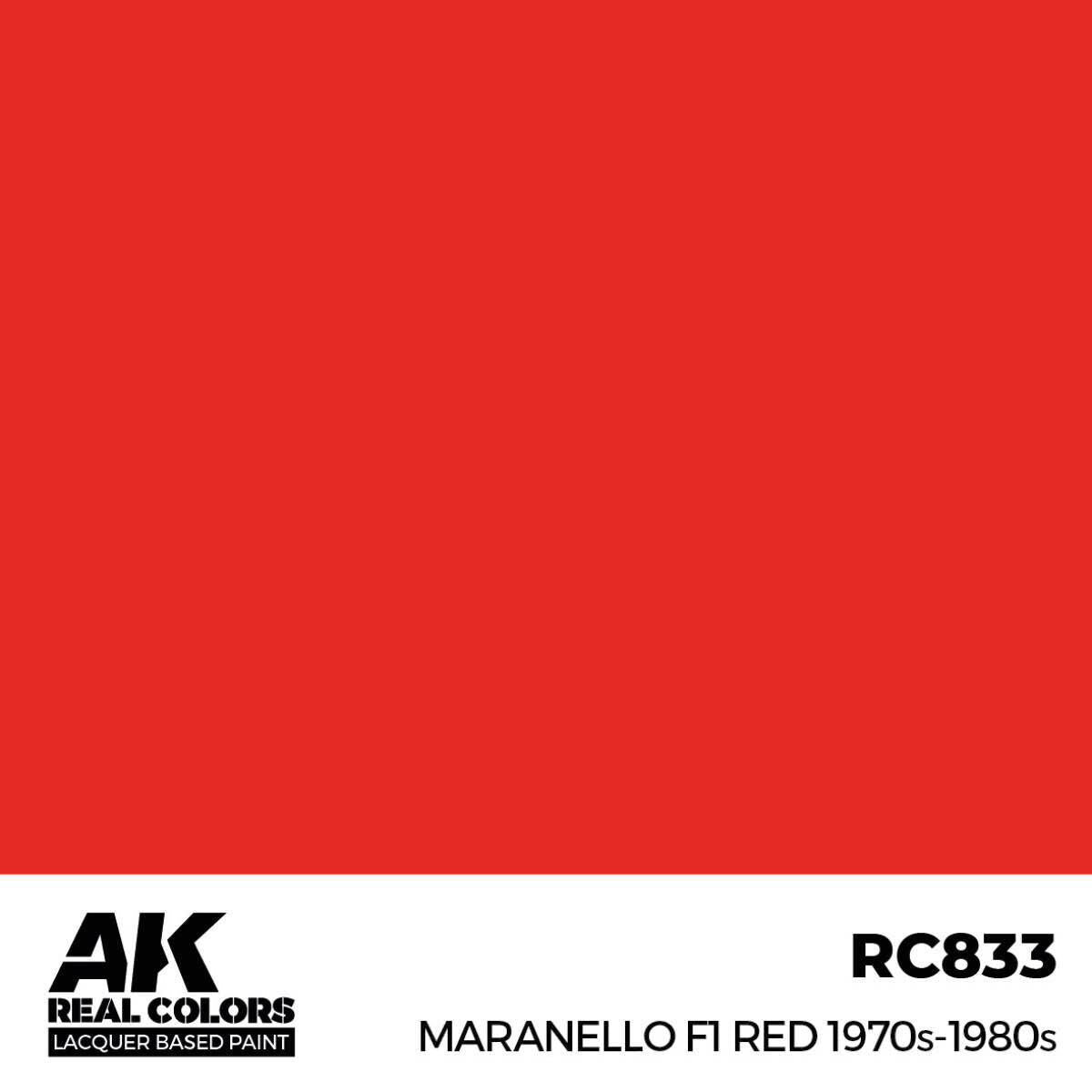 AK Interactive Real Colors: Maranello F1 Red 1970s-1980s - 17ml Lacquer Paint AK Interactive