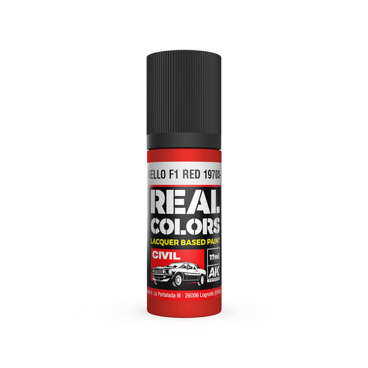 AK Interactive Real Colors: Maranello F1 Red 1970s-1980s - 17ml Lacquer Paint AK Interactive