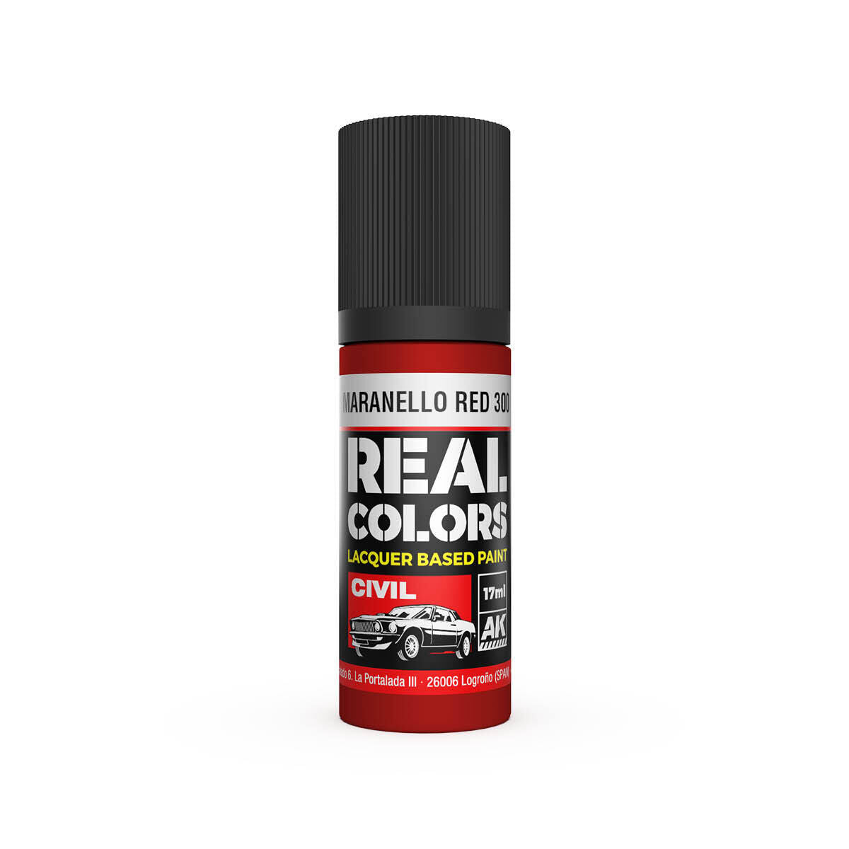 AK Interactive Real Colors: Maranello Red 300 - 17ml Lacquer Paint AK Interactive