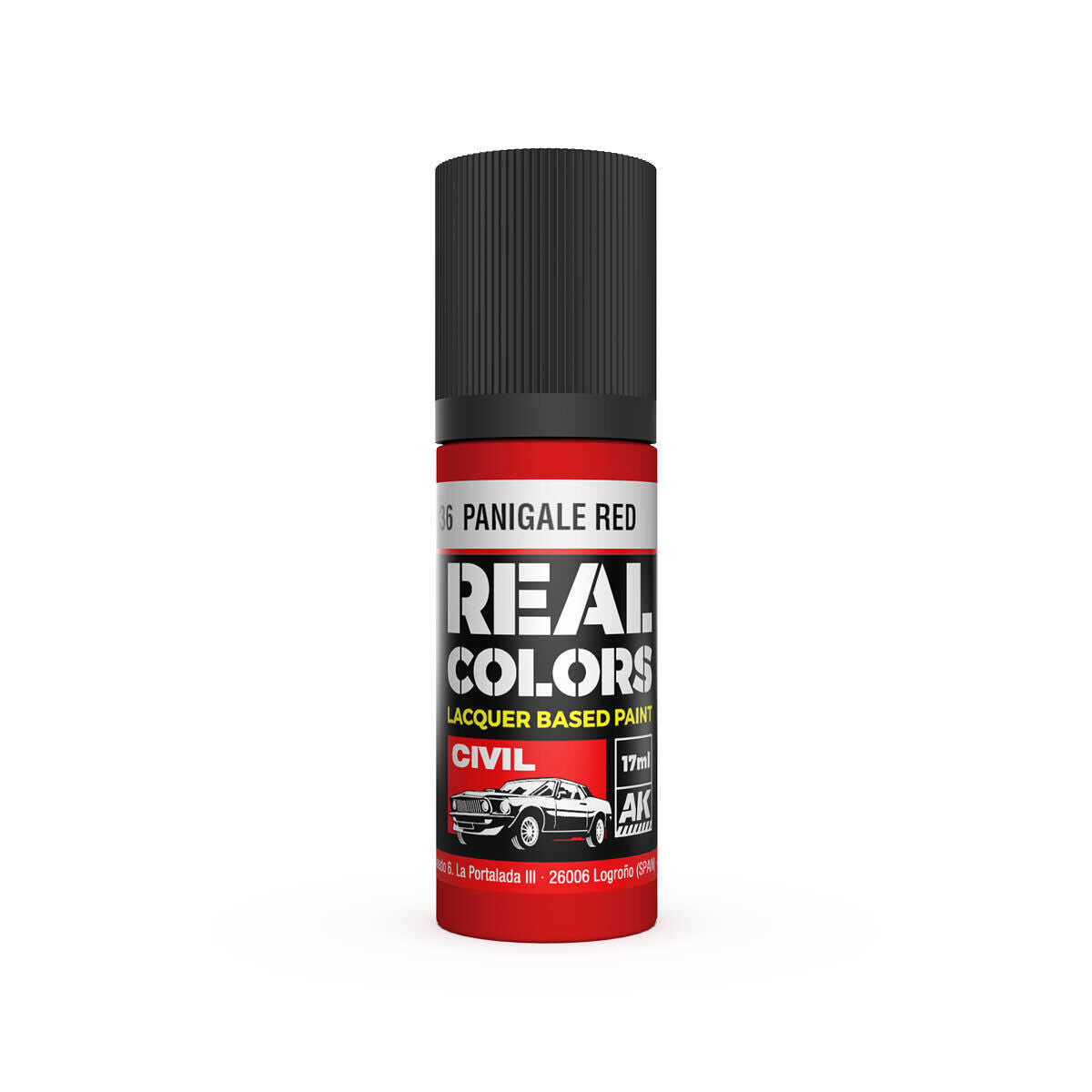 AK Interactive Real Colors: Panigale Red - 17ml Lacquer Paint AK Interactive