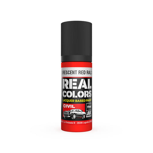 AK Interactive Real Colors: Fluorescent Red RAL 3026 - 17ml Lacquer Paint AK Interactive
