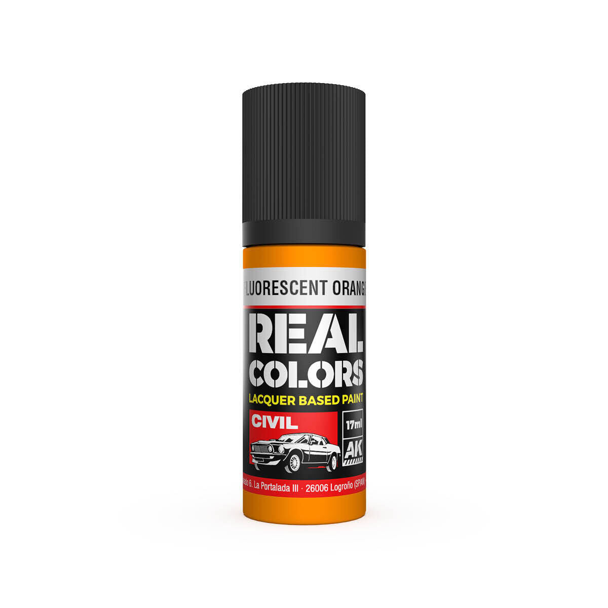 AK Interactive Real Colors: Fluorescent Orange - 17ml Lacquer Paint AK Interactive