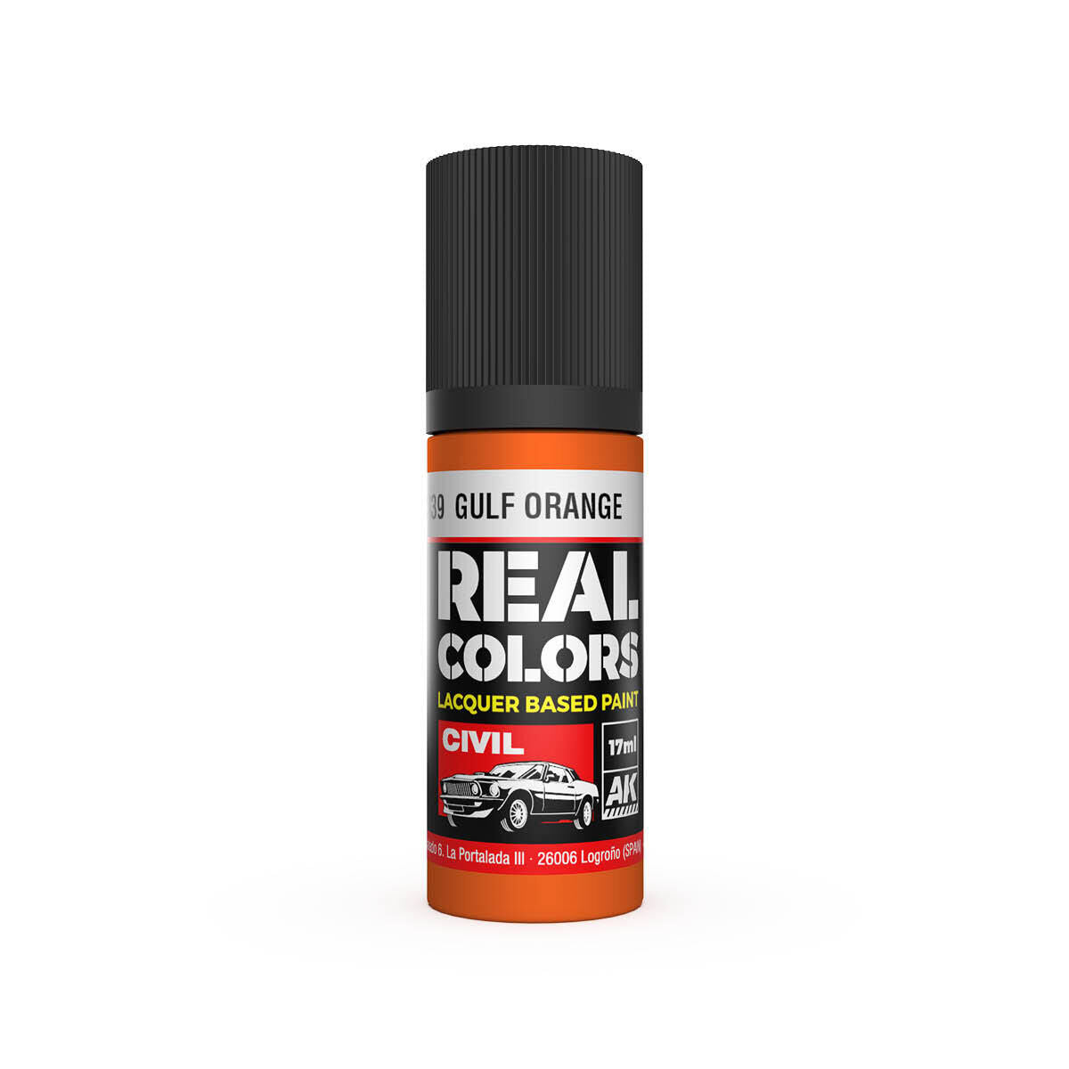 AK Interactive Real Colors: GULF Orange - 17ml Lacquer Paint AK Interactive