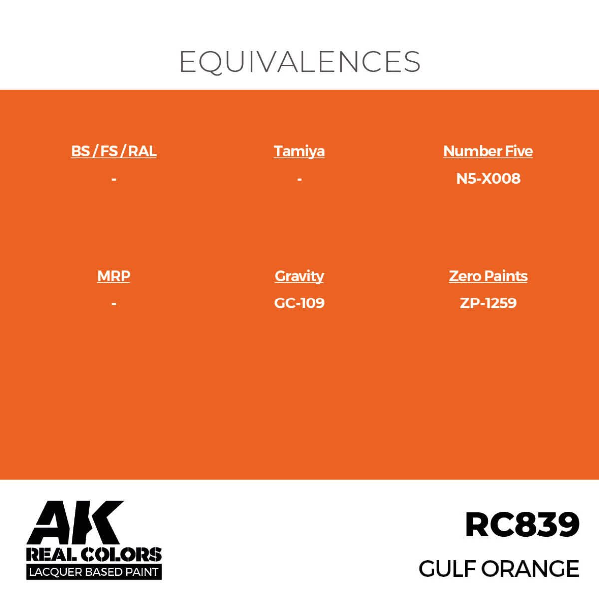 AK Interactive Real Colors: GULF Orange - 17ml Lacquer Paint AK Interactive