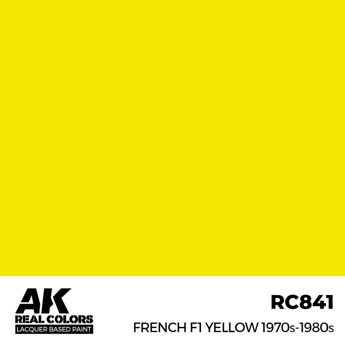 AK Interactive Real Colors: French F1 Yellow 1970s-1980s - 17ml Lacquer Paint AK Interactive