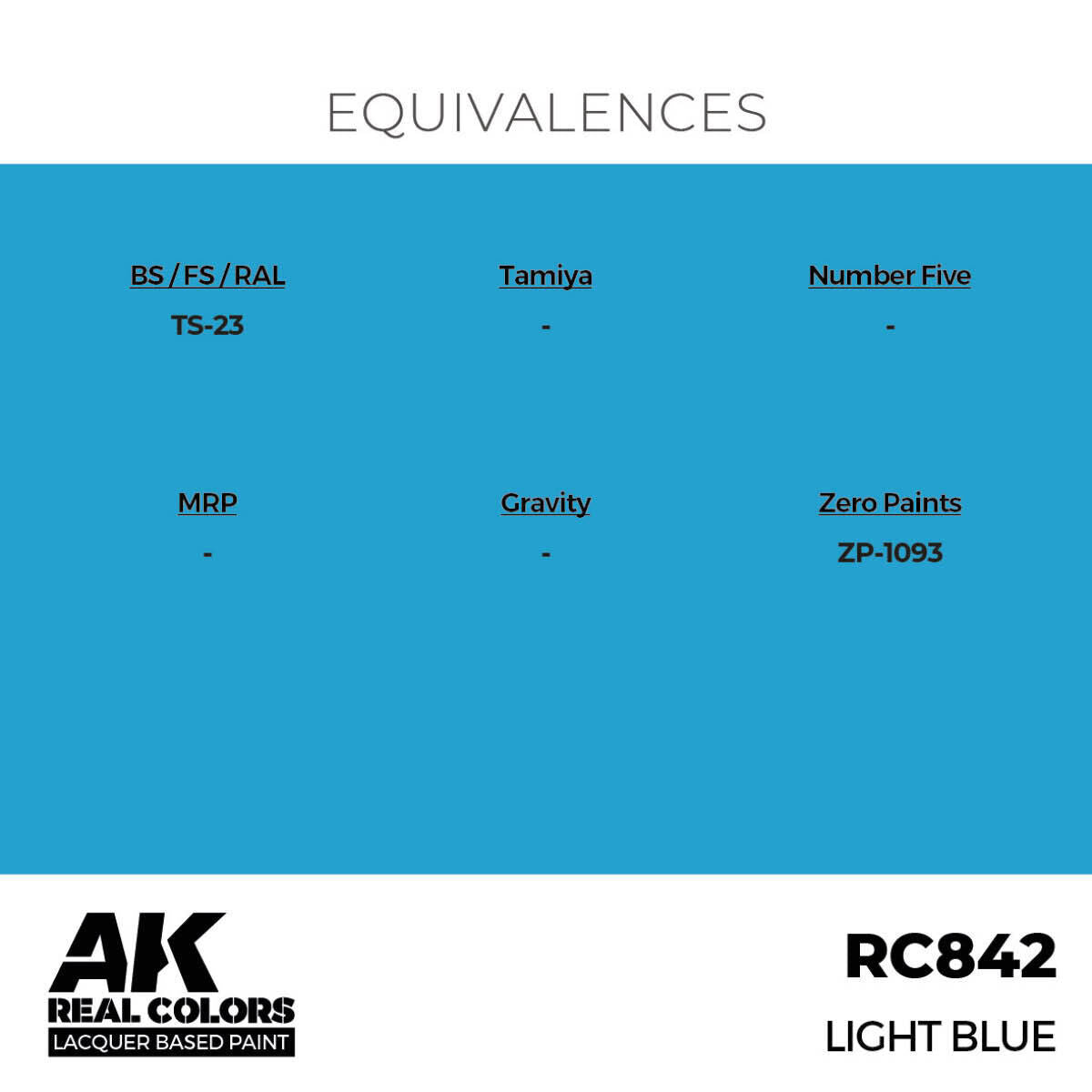 AK Interactive Real Colors: Light Blue - 17ml Lacquer Paint AK Interactive