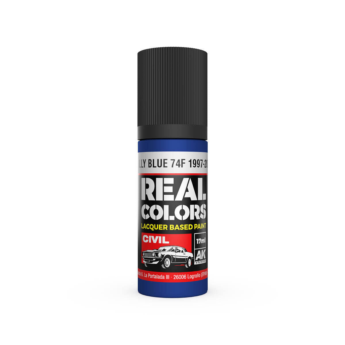 AK Interactive Real Colors: Rally Blue 74F 1997-2002 - 17ml Lacquer Paint AK Interactive