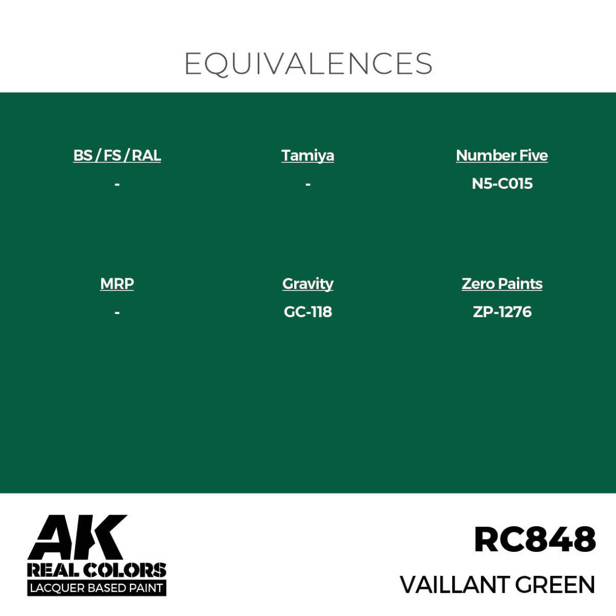 AK Interactive Real Colors: Vaillant Green - 17ml Lacquer Paint AK Interactive