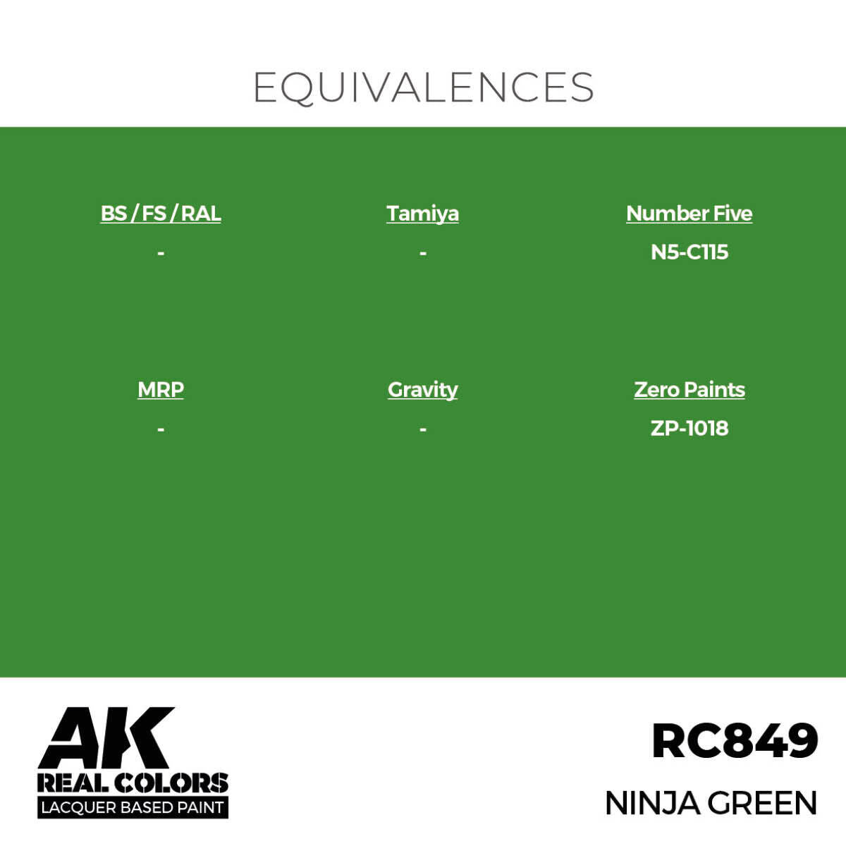 AK Interactive Real Colors: Ninja Green - 17ml Lacquer Paint AK Interactive