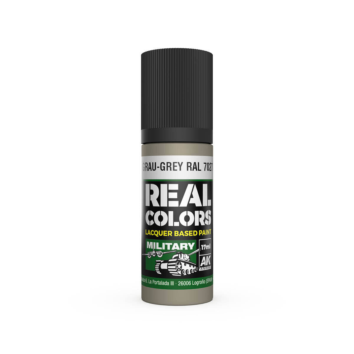 AK Interactive Real Colors: Grau-Grey RAL 7027 - 17ml Lacquer Paint AK Interactive