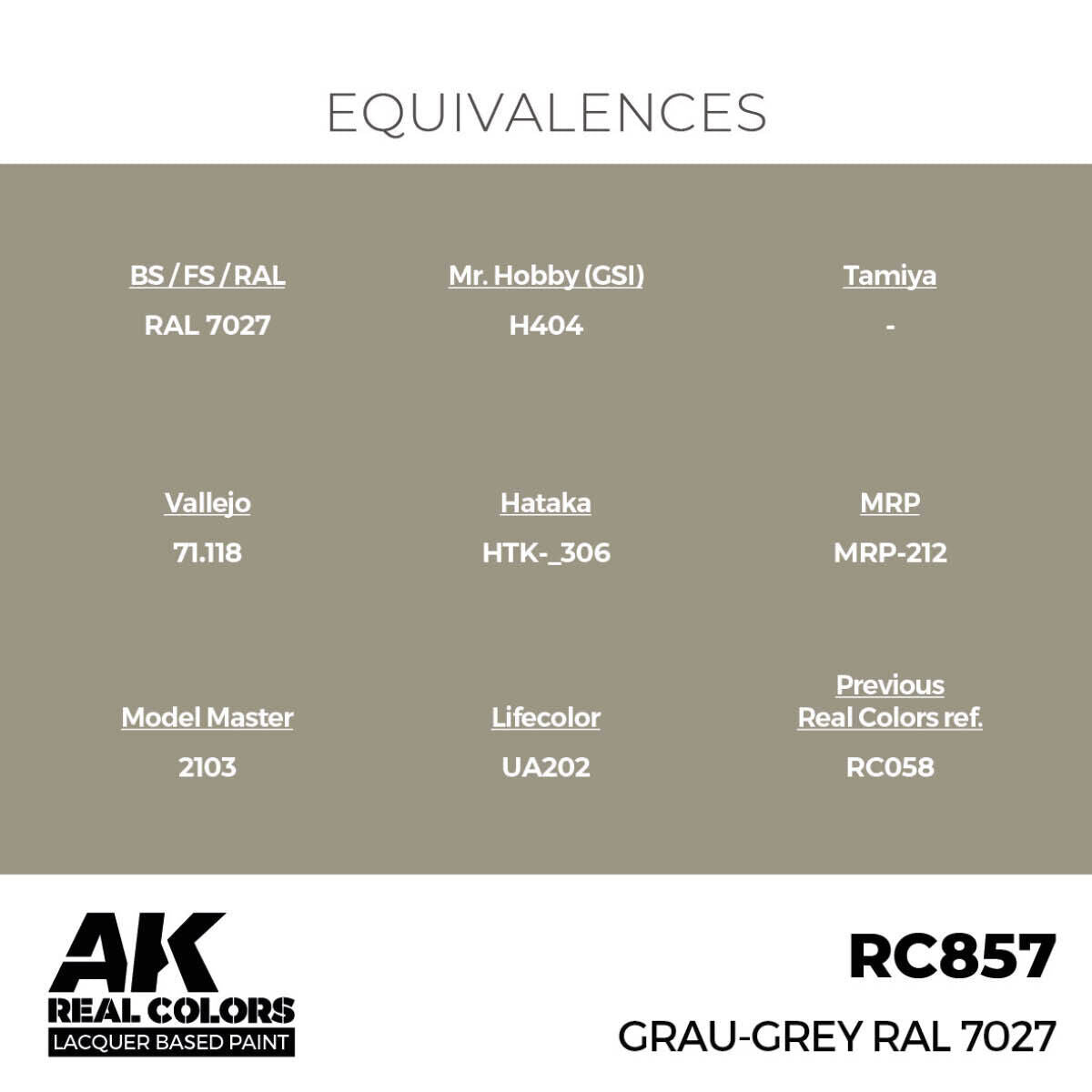 AK Interactive Real Colors: Grau-Grey RAL 7027 - 17ml Lacquer Paint AK Interactive