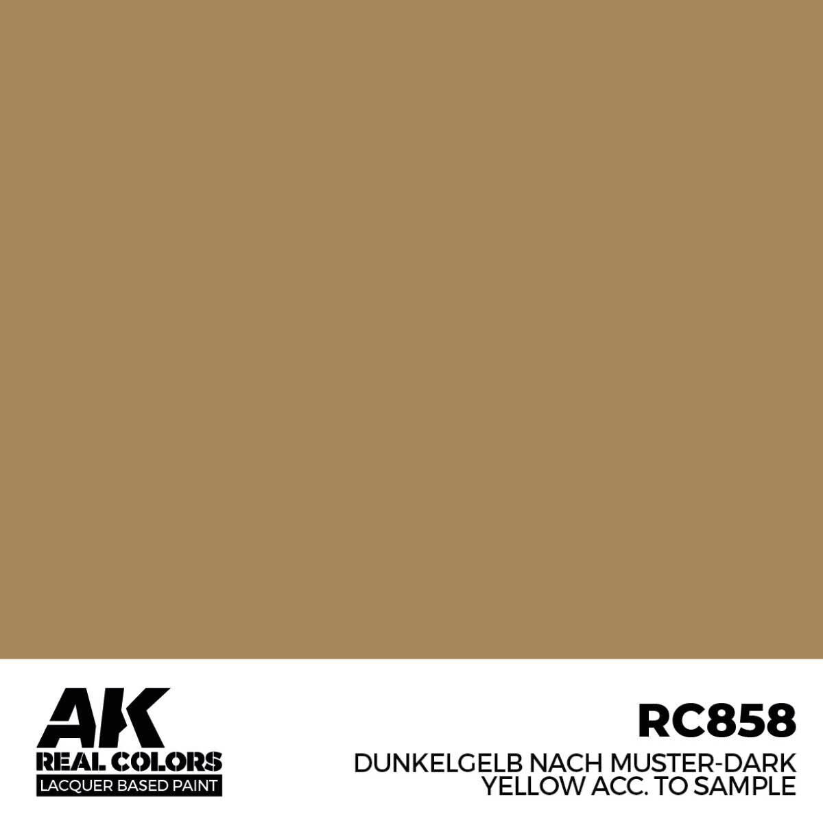 AK Interactive Real Colors: Dunkelgelb Nach Muster-Dark Yellow acc. to Sample Lacquer Paint AK Interactive