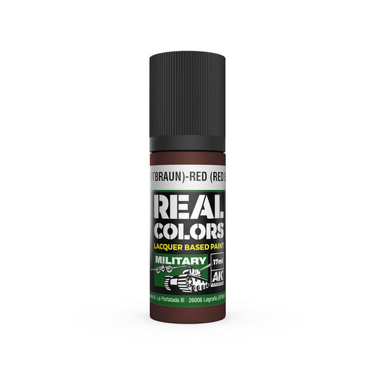 AK Interactive Real Colors: Rot (Rotbraun)-Red Brown RAL 8012 - 17ml Lacquer Paint AK Interactive