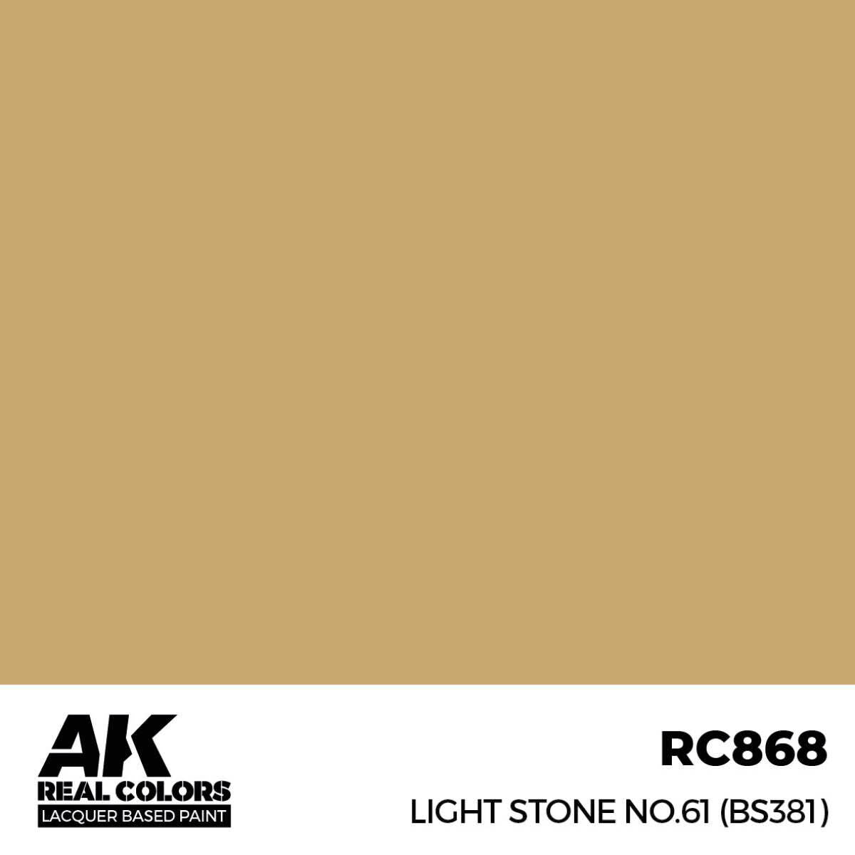 AK Interactive Real Colors: Light Stone No.61 (BS381) - 17ml Lacquer Paint AK Interactive