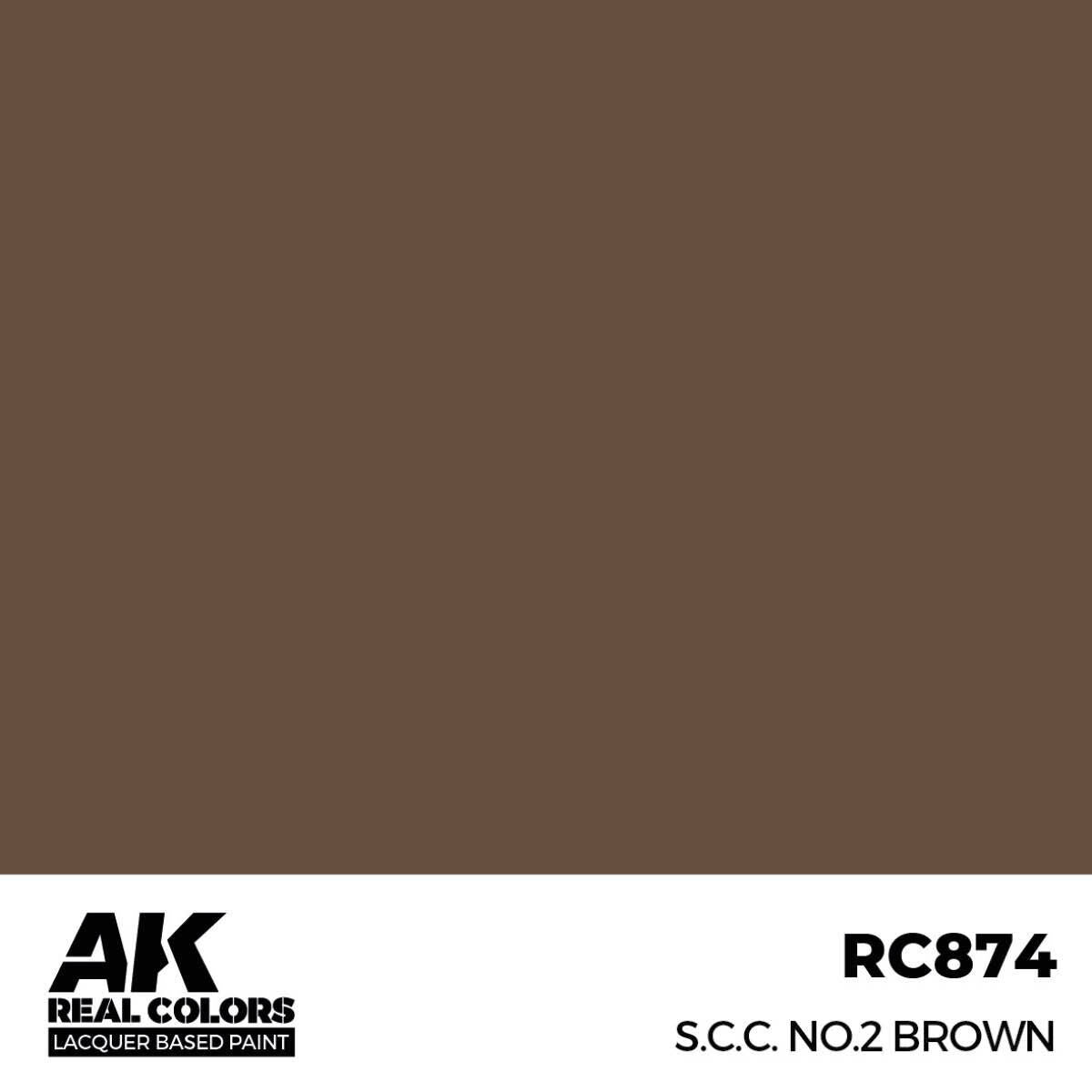 AK Interactive Real Colors: S.C.C. No.2 Brown - 17ml Lacquer Paint AK Interactive