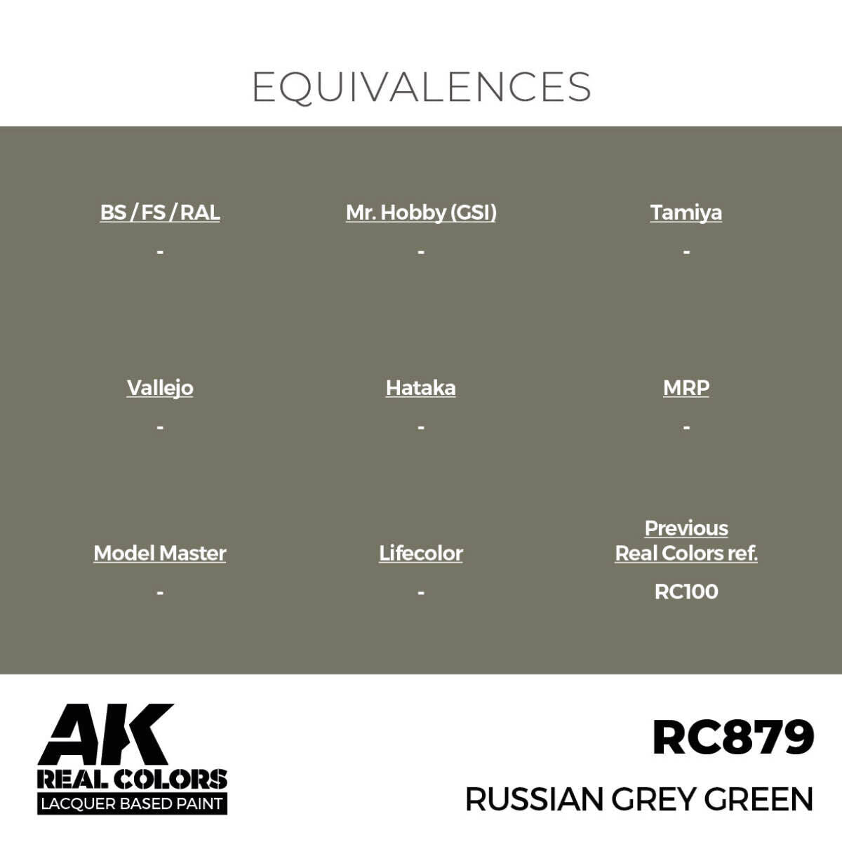 AK Interactive Real Colors: Russian Grey Green - 17ml Lacquer Paint AK Interactive