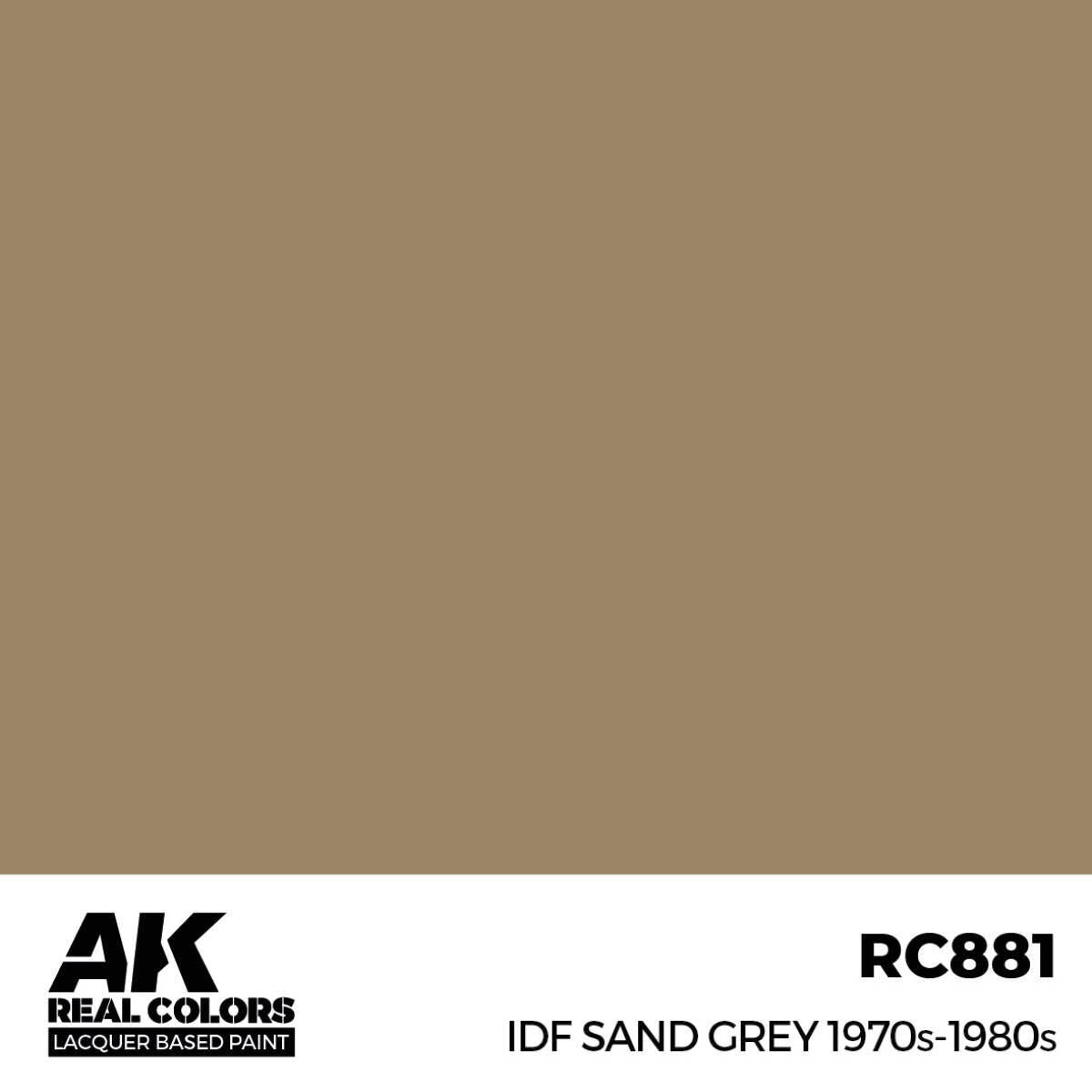 AK Interactive Real Colors: IDF Sand Grey 1970S-1980S - 17ml Lacquer Paint AK Interactive