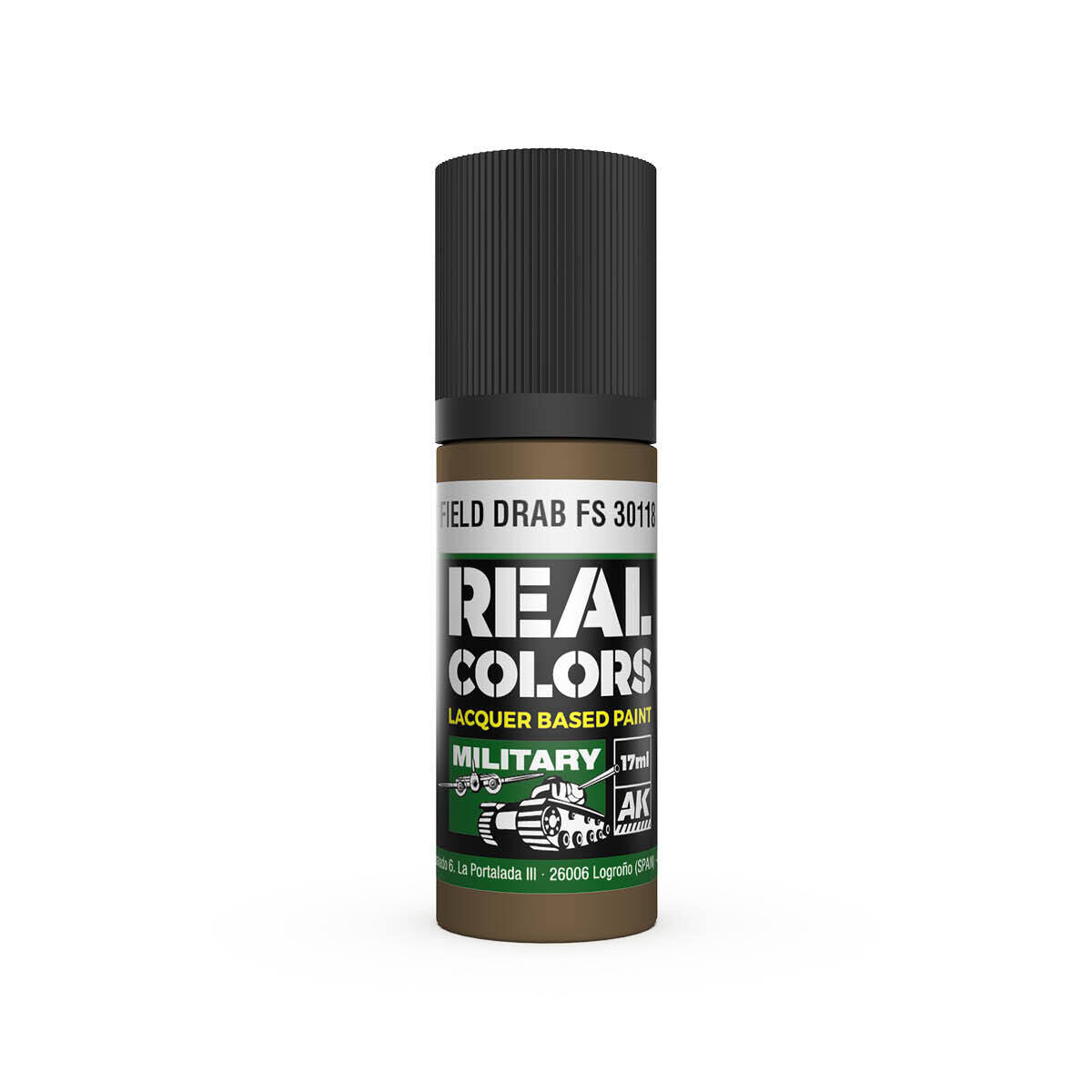 AK Interactive Real Colors: Field Drab FS 30118 - 17ml Lacquer Paint AK Interactive