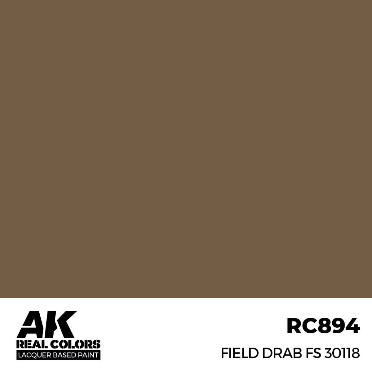AK Interactive Real Colors: Field Drab FS 30118 - 17ml Lacquer Paint AK Interactive