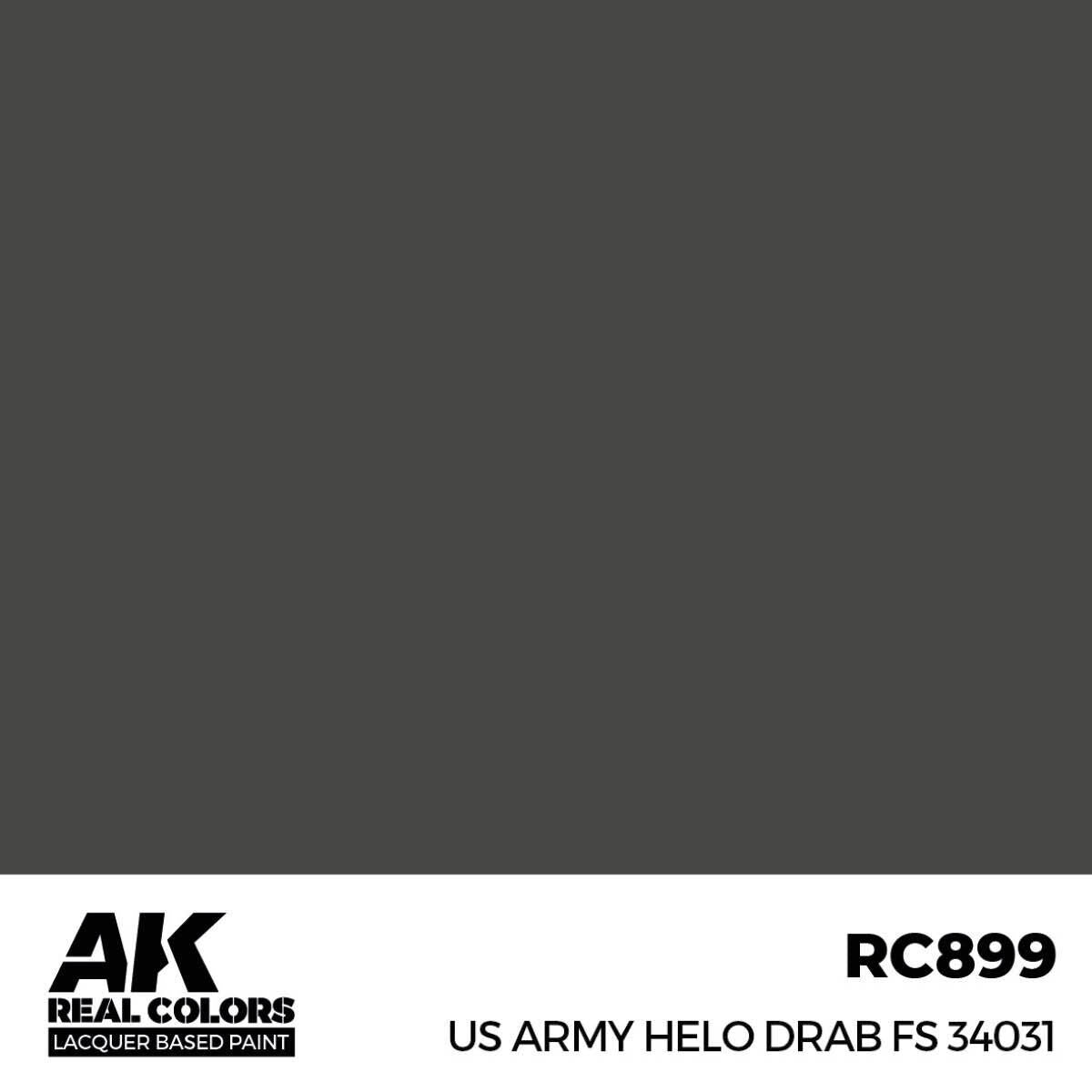 AK Interactive Real Colors: US Army Helo Drab FS 34031 - 17ml Lacquer Paint AK Interactive