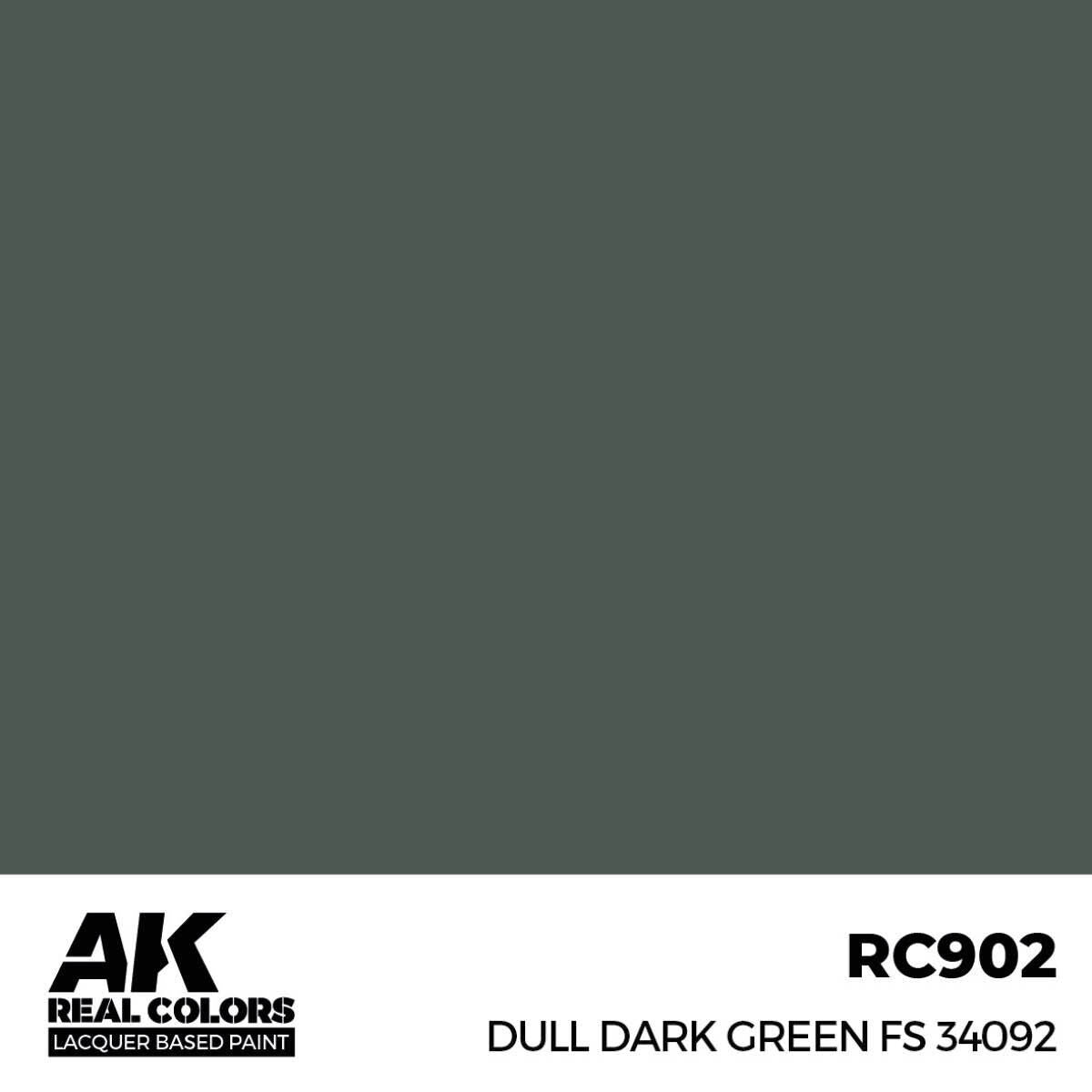 AK Interactive Real Colors: Dull Dark Green FS 34092 - 17ml Lacquer Paint AK Interactive