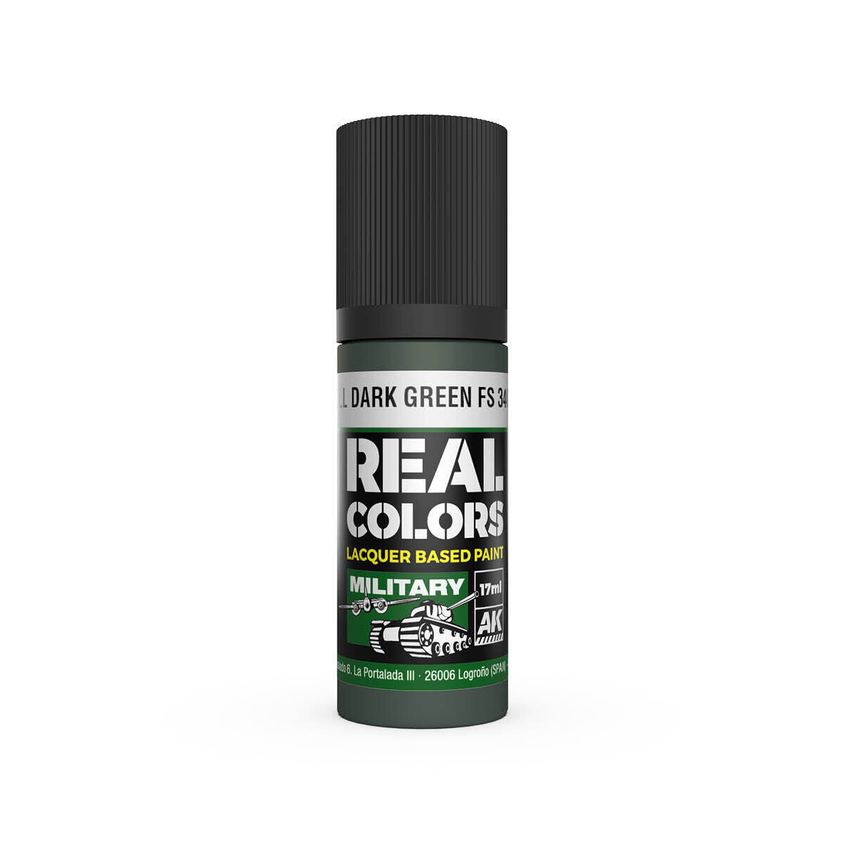AK Interactive Real Colors: Dull Dark Green FS 34092 - 17ml Lacquer Paint AK Interactive
