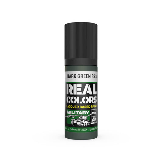 AK Interactive Real Colors: Dull Dark Green FS 34092 - 17ml Lacquer Paint AK Interactive