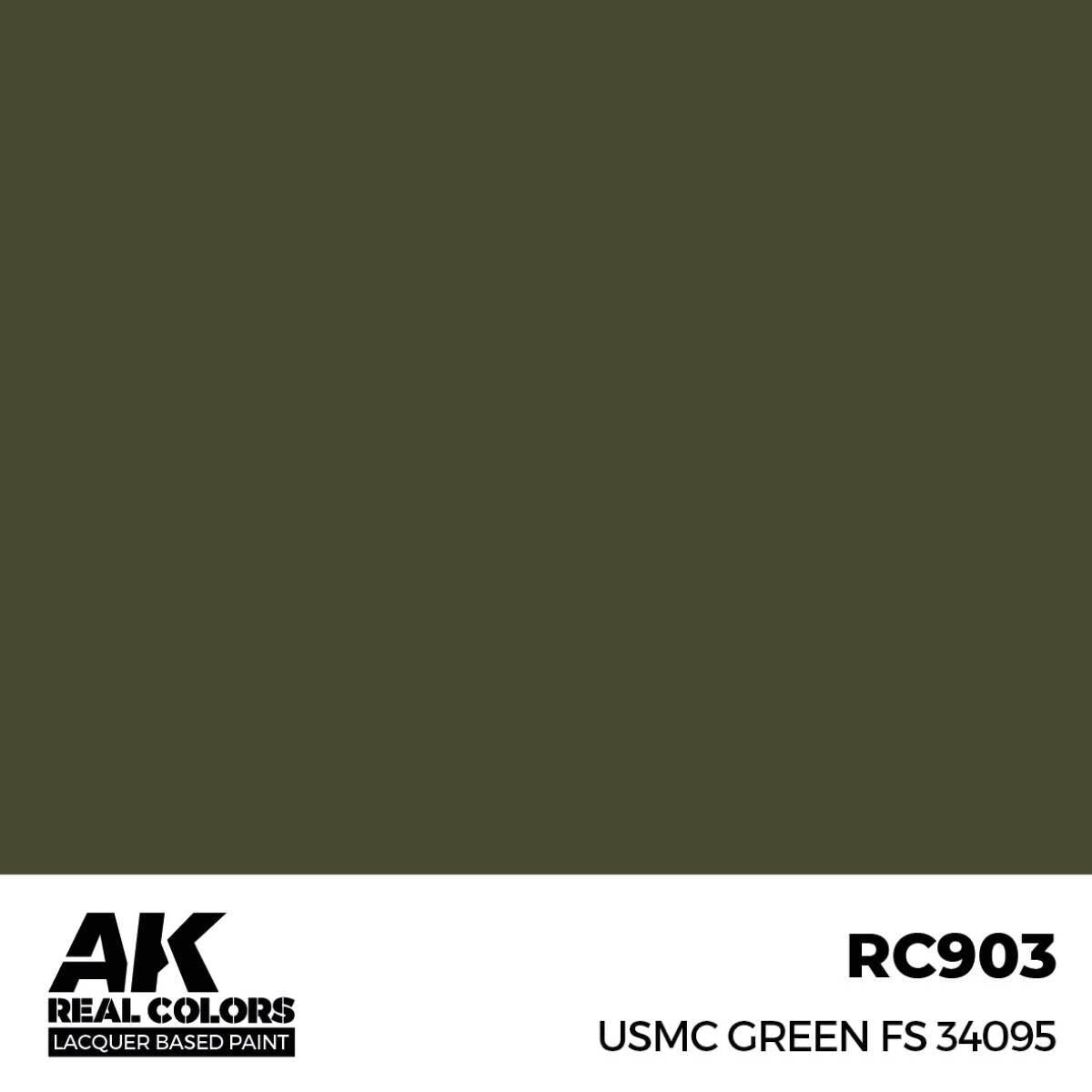AK Interactive Real Colors: USMC Green FS 34095 - 17ml Lacquer Paint AK Interactive