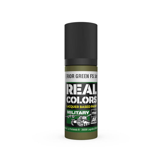 AK Interactive Real Colors: Interior Green FS 34151 - 17ml Lacquer Paint AK Interactive