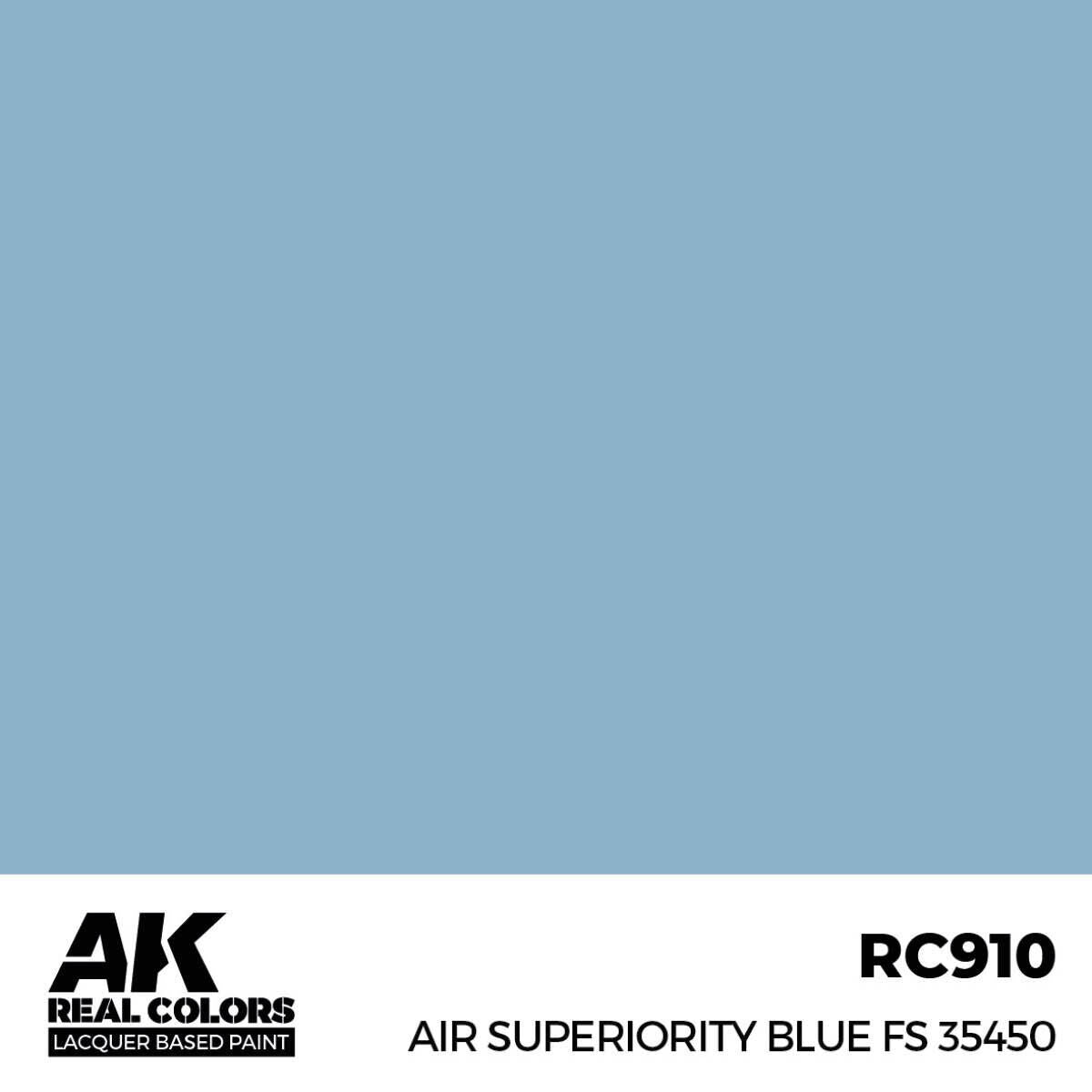 AK Interactive Real Colors: Air Superiority Blue FS 35450 - 17ml Lacquer Paint AK Interactive