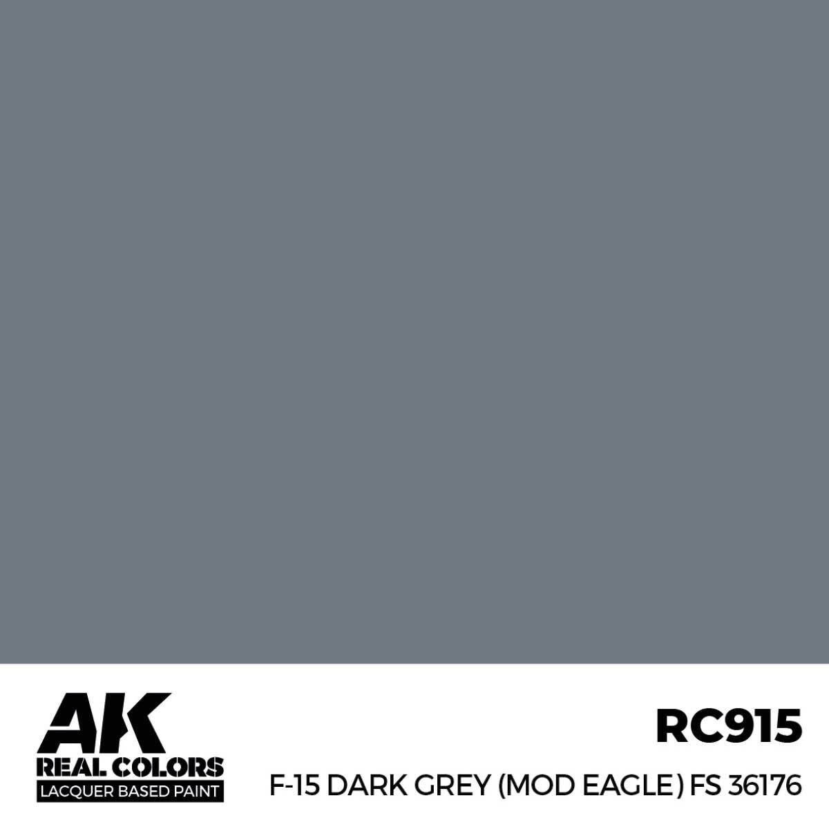 AK Interactive Real Colors: F-15 Dark Grey (MOD EAGLE) FS 36176 - 17ml Lacquer Paint AK Interactive