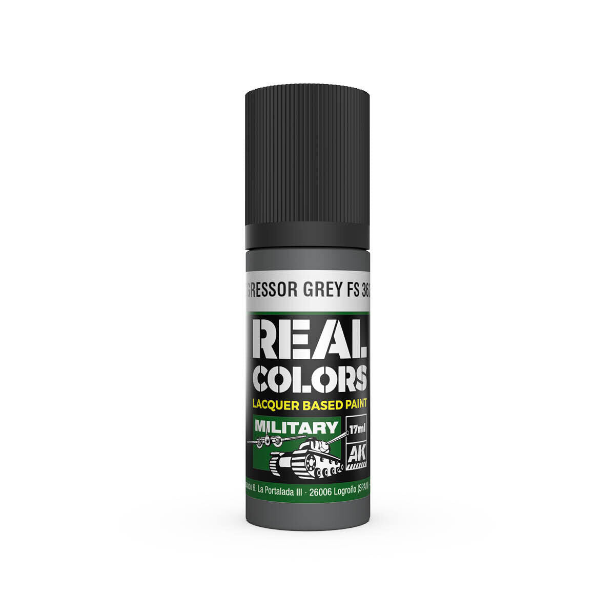 AK Interactive Real Colors: Aggressor Grey FS 36251 - 17ml Lacquer Paint AK Interactive