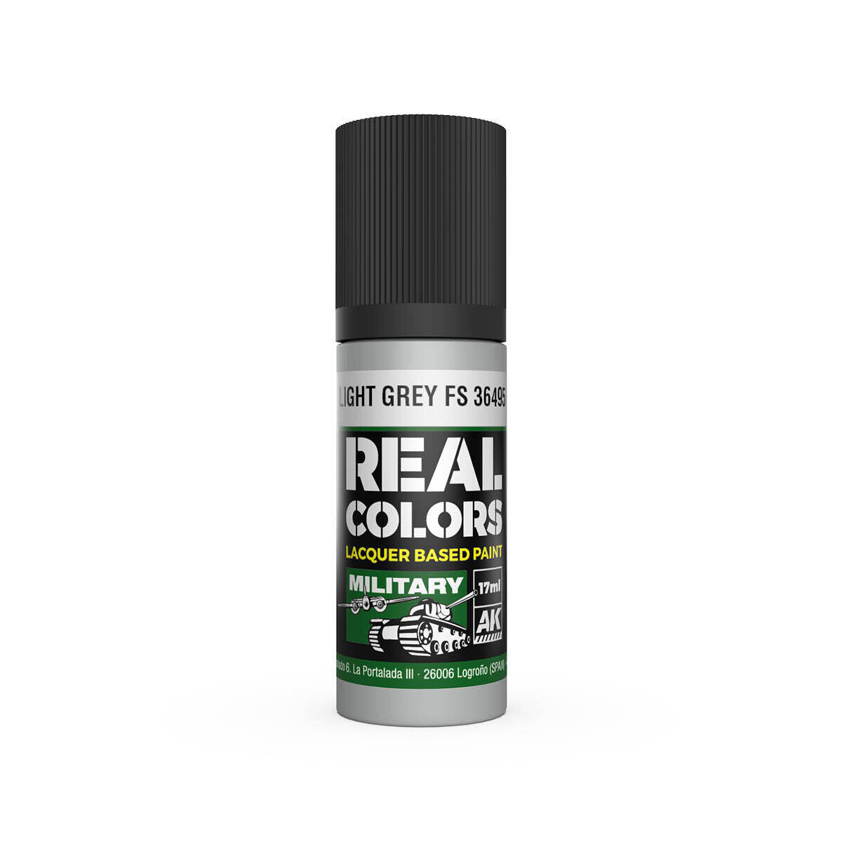 AK Interactive Real Colors: Light Grey FS 36495 - 17ml Lacquer Paint AK Interactive